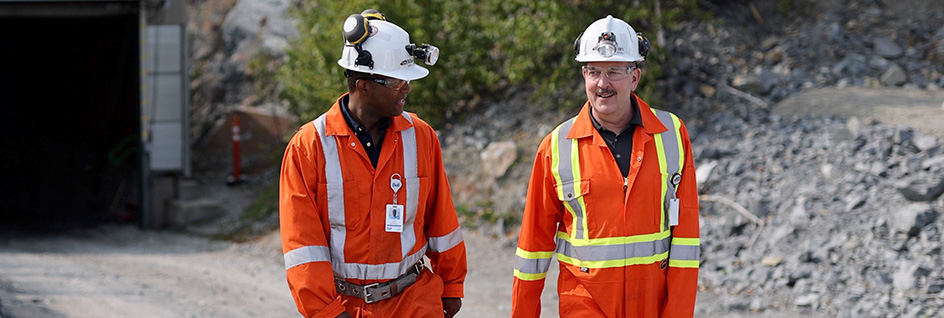 Mining operations crew advancing safety and innovation in small Ontario town.